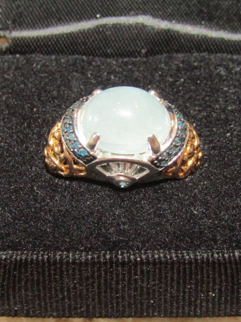 Victoria Wieck Aquamarine Statement Ring NIB